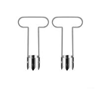 Strumento per estrarre il nocciolo del peperone, 16 x 3,5 cm, in acciaio inox, utensile da cucina per frutta e verdura, con bordo seghettato duro per una facile preparazione (2 pezzi)