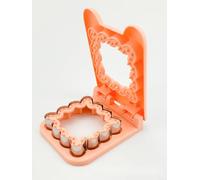 Strumento per fare il pane con taglierina integrata in acciaio inox e premere per sigillare i panini senza crosta, progettato per una facile conservazione del riempimento (arancione)