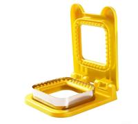 Strumento per fare il pane con taglierina integrata in acciaio inox e premere per sigillare la funzione per panini senza crosta, progettato per una facile conservazione del riempimento (giallo)