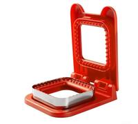 Strumento per fare il pane con taglierina integrata in acciaio inox e premere per sigillare la funzione per panini senza crosta, progettato per una facile ritenzione del riempimento (rosso)