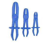 Strumento per fascette per tubi in plastica, set da 3 pezzi, impugnatura antiscivolo, pinza per fascette per tubi dell'acqua, per la manutenzione dell'auto e l'impianto idraulico (Blu)