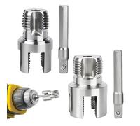 Strumento per filettare i tubi, 2 pezzi, antiscivolo, per filettatura | Utensile filettatore manuale per tubo dell'acqua per officina, bagno, sottoterra, fabbrica, magazzino, hangar