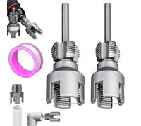 Strumento per filettare tubi, kit tubi in PVC, interno esterno per tubi in PVC/PPR, filettature di precisione a prova di perdite, strumento idraulico riutilizzabile per acqua PPR o