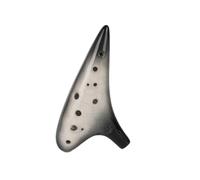 Strumento Per Flauto Cinese Professionale A 12 Fori Con Toni Medio Alto C In Ceramica Ocarina Crackle Gradiente Nero