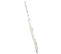 Strumento per flauto con corpo tono C, boccaglio in argento sterling, 17 fori aperti con chiave E divisa