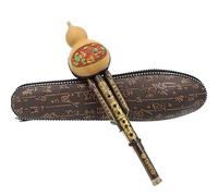 Strumento Per Flauto Hulusi Hulusi Strumento Principiante C Tune Bb Tune Strumento Musicale Bicolore In Bambù Viola Con Scatola In Pelle(Bb,Anti-fall)