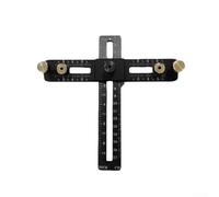 Strumento per foratura in lega di alluminio per armadietti con distanza tra i fori da 5,3 cm e 8,9 cm, per un facile allineamento per cassetti e porte della cucina (nero)