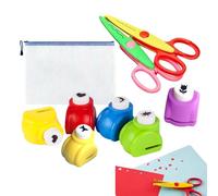 Strumento per Foratura per Bambini | Kit con Creazione di Fori con Effetto Embossing - Per Ritagli Scrapbooking | Per Biglietti Creatività Scuola Ufficio