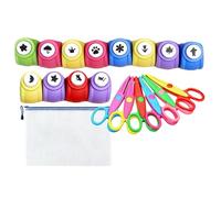 Strumento per Foratura per Bambini | Kit Per Taglierine Formine Con Rilievo | Per Ritagli Scrapbooking - Per Biglietti Creatività Scuola Ufficio