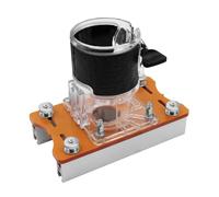 Strumento per fresatrice per legno 2 in 1 con base scanalata e staffa di fissaggio per macchina da taglio da 65 mm Elementi di fissaggio invisibili Router in alluminio per legno