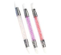 Strumento per Gel da Modellare - 3 Pezzi Pennello a Doppia Punta per Formare e Disegnare,Attrezzo per la Modellazione del Gel | Per Cura Personale Casa Principianti Studio Manicure Salon