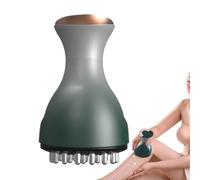 Strumento Per Il Massaggio Della Cellulite - Spazzola Vibrante Riscaldante In ABS | Massaggiatore Meridiano Ricaricabile A Luce Rossa A 9 Modalità | Ideale Per La Terapia Di Rilassamento Dei Muscoli A