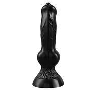 Strumento per Il Tempo Libero a Forma di Cane Nero, Impermeabile con Ventosa, Nessuna deformazione Dopo Un Uso ripetuto, Robusto e Flessibile.(Color:A)