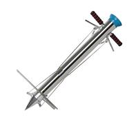 Strumento per il trapianto di piantine, strumenti per piantare bulbi con manico, strumento per piantare bulbi in acciaio inossidabile con doppio manico, trapiantatore di piantine di ortaggi pedale