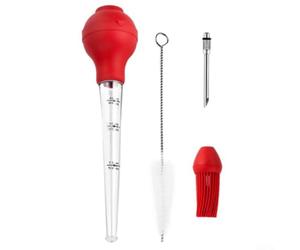 Strumento per imbastire con punta in silicone e corpo in plastica AS per prestazioni affidabili quando si applicano succhi di carne cotta