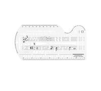 Strumento per l ' apprendimento della teoria musicale con guida alla notazione del pentagramma per bambini e adulti, include un tabellone didattico per esercitazioni e un righello portatile