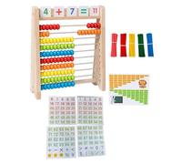 Strumento per l ' insegnamento della matematica Abaco in legno Giocattolo per contare le carte con i numeri e la tabella delle operazioni matematiche per bambini in età prescolare 3+ Concorsi