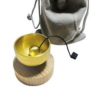 Strumento per la consapevolezza della campana armonica portatile in metallo per meditazioni con custodia per la casa o viaggio Strumento rilassamento per meditazioni facile da usare
