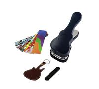 Strumento per la creazione plettri Pacchetto taglierine manuali per forme che include, custodia portachiavi stile chitarra, fogli flessibili per accessori per suonare individuali Forniture