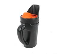 Strumento per la cura del prato tutto l'anno per spargere fertilizzanti per erba e sostanze chimiche per piscine, con apertura regolabile (arancione)