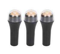 Strumento per la cura del viso riutilizzabile compatto portatile con rullo assorbente per olio in pietra vulcanica per il controllo della pelle grassa Nero 3 pezzi