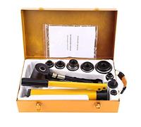 strumento per la lavorazione del legno, Kit di apertura for punzonatrice idraulica for fori rotondi, utensile manuale for lavorazione dei metalli con 6 matrici da 22 a 60 mm