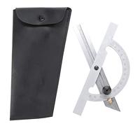 Strumento per la misurazione del righello e strumento di misurazione angolare del protrattore regolabile in acciaio al carbonio per tutti gli angoli 100x150mm