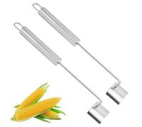 Strumento per la nudità del mais, spogliarellista di mais - 2 confezioni in acciaio inox rimozione del mais - Strumento rapido separato, grattugia domestica, apparecchio di peeling per cucina
