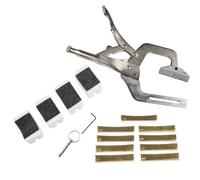 Strumento per la pressione dei tasti per liutai di chitarra e basso con 9 inserti di raggio 7,25/9,5/10/12/14/15/16/17/20 e 4 supporti per il collo