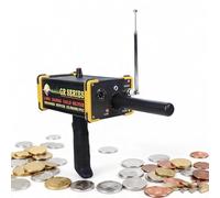 Strumento per la prospezione di tesori in oro, argento e rame a lungo raggio, rilevatore di metalli sotterranei, profondità (35 m), selezione del tipo di metallo, alimentazione: 12 V 1000 mAh,Yellow