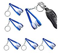 Strumento per la pulizia degli occhiali, 6 pezzi, clip per la pulizia degli occhiali da sole, con portachiavi, gomma per impronte digitali per occhiali, per occhiali portatili, strumento di