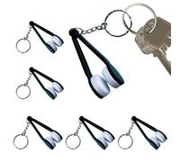 Strumento per la pulizia degli occhiali, 6 pezzi, clip per la pulizia degli occhiali da sole, con portachiavi, gomma per impronte digitali per occhiali, per occhiali portatili, strumento di