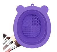 Strumento per la pulizia dei pennelli da trucco, a forma di orso, in silicone, portatile, pieghevole, per riporre i pennelli da trucco