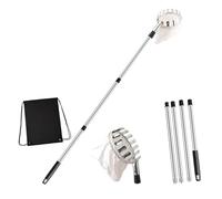 Strumento per la raccolta della frutta commerciale Manico regolabile in acciaio inossidabile e testa in metallo per raccolta di alberi da fattoria Park Cestino protettivo Raccoglitore di frutta