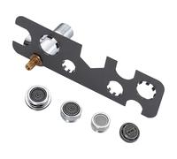 Strumento per la rimozione 'aeratore del lavello - Chiave per rubinetto in acciaio inossidabile 9 in 1 - Chiave multidimensione - Kit per la rimozione 'aeratore del rubinetto | per idraulici P