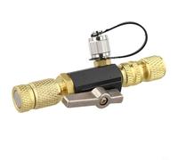 Strumento per la rimozione del nucleo della valvola, 1/4" x 5/16", struttura in ottone e plastica con attacco laterale per sistemi HVAC, compatibile con R410A e