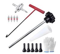 Strumento per la rimozione del tronco degli pneumatici, valvola a 4 vie, programma di installazione | testa singola, valvola nucleare, strumento di installazione, attrezzi per la cura delle ruote