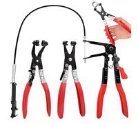 Strumento Per La Rimozione Delle Fascette Stringitubo,Kit Fascette Tubo Acqua | Set 3 Pinze Lunghe Per Tubi Per Riscaldamento Motore Elettrico Idraulico Auto