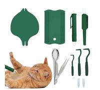Strumento per la Rimozione delle Zecche, Kit per l'Eliminazione delle Pulci per Gattini, Set Portatile Per Eliminare Parassiti A Casa E In Viaggio Per Famiglie Con Più Animali
