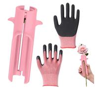 Strumento per la rimozione spine rose 1 pezzo con guanti inclusi utensile ergonomico per eliminare spine e foglie rosa rossa ABS per fioristi bouquet matrimonio giardino