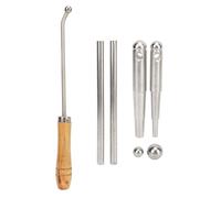 Strumento per la riparazione della tromba con testa a sfera in metallo e impugnatura in legno, strumento di manutenzione del collo della tromba per tromba, trombone e corno frances