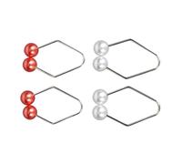 Strumento per l'allenamento della fossetta per il viso Sorriso potenziato Palline per le guance Creatore di fossette non chirurgico per gli appassionati di bellezza ABS Acciaio (Rosso + Bianco)