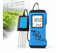 Strumento per l'Analisi del Terreno, Kit 7 In 1 per l'Analisi del Terreno | Risposta Veloce 5s, Display LCD Retroilluminato 3", IP68, per Giardino, Fattoria & Prato