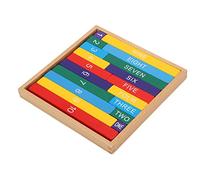 Strumento per L'apprendimento della Barra Decimale Colorata per Lo Sviluppo delle Competenze Matematiche negli Asili Nido, Costruzione in Legno di Faggio, 19 Pezzi (Versione Professionale di