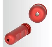 Strumento per l'equalizzazione dell'orecchio, in lega di alluminio, per esercitare l'equilibrio della pressione, con scatola portaoggetti, per apnea, pesca subacquea (rosso)