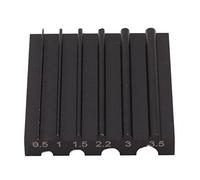 Strumento per levigare i bordi in acciaio professionale Guida per affilare i bordi in pelle per progetti fai da te di lavorazione della pelle Pala larga 6 mm (Slot rotondo nero)