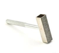 Strumento per levigatura a mola, confezione da 2 pezzi, strumento per levigare la pietra smerigliatrice da banco, struttura in acciaio con creste per una presa sicura, piatto per efficienza