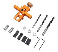 Strumento per l'installazione della porta dell'armadio con posizione di punzonatura di rimbalzo da 10 mm, materiale in lega di alluminio e fori in acciaio inossidabile, per varie dimensioni e porte (B