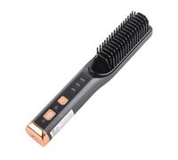 Strumento per lo Styling Ricaricabile USB con Pettine Caldo per Riscaldamento Elettrico, Power Bank Portatile per Telefono Cellulare, Migliora la qualità dei Capelli (BLACK)