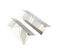 Strumento per marcare angoli e archi da 2 pezzi, tracciatore ad lineare in acciaio inossidabile, strumento di disegno di linee parallele multifunzionale per saldatura di taglio